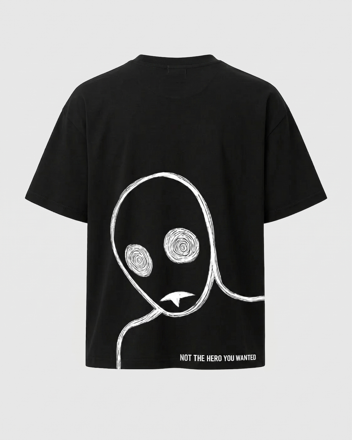 GRPHX Not the Hero villain graphic tee product back view