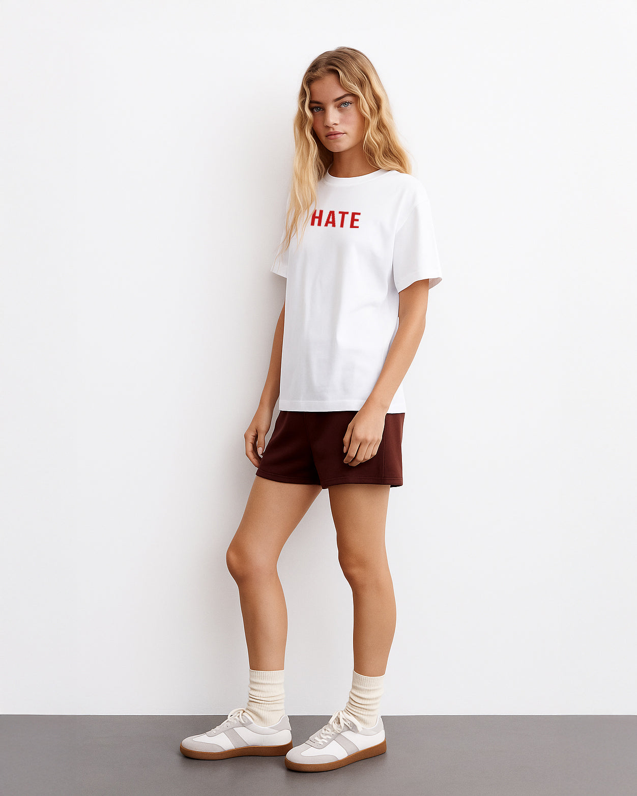 GRPHX Stand Against Hate oversized cotton graphic tee India side view