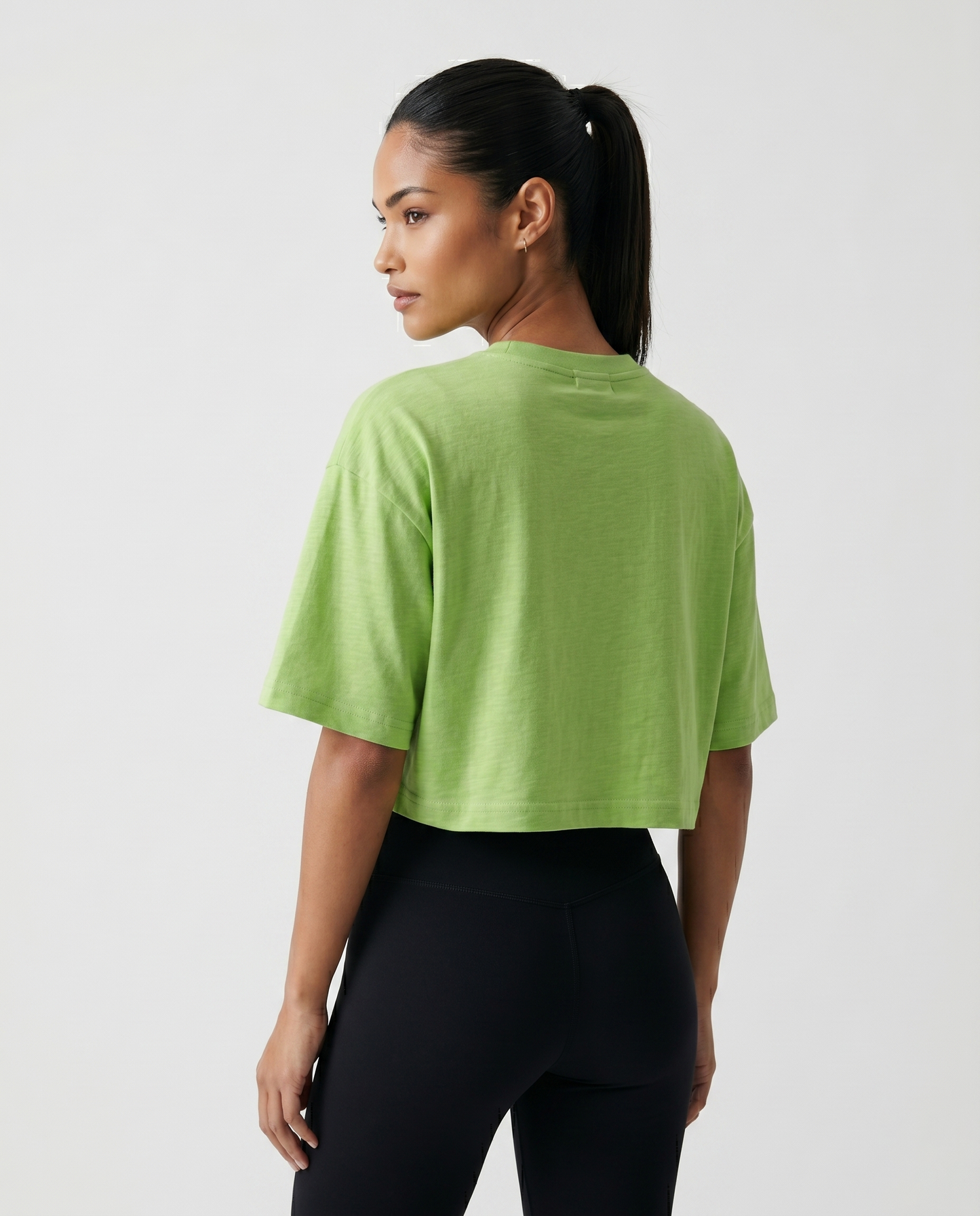 GRPHX GYM GIRL crop tee back view – bold gym statement
