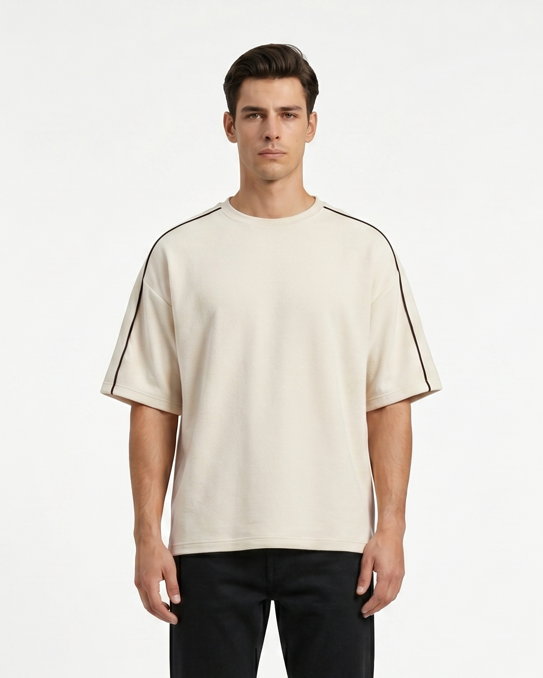 GRPHX Signature Heavyweight Terry Tee front view – premium streetwear India