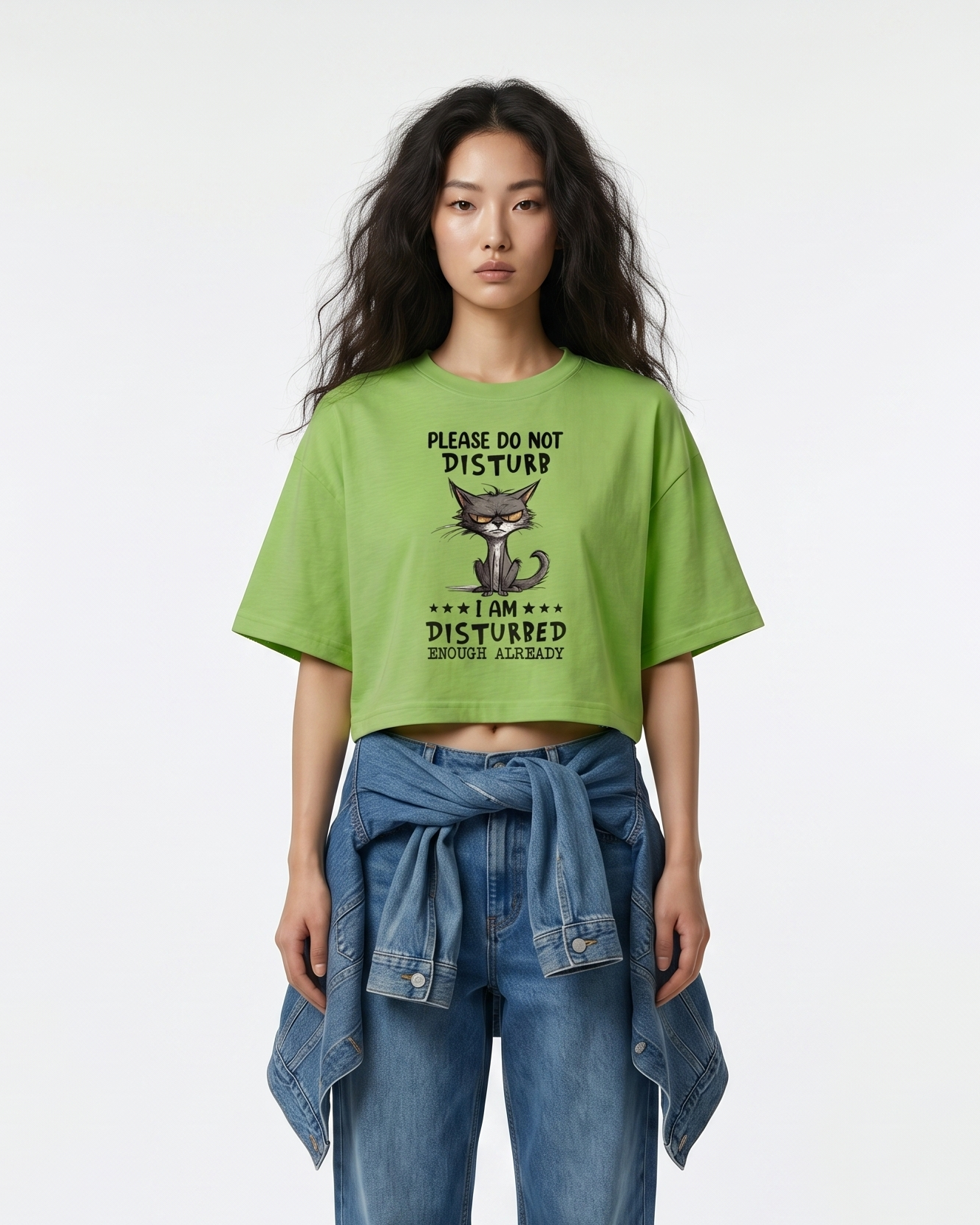 GRPHX Do Not Disturb graphic crop top India women's streetwear