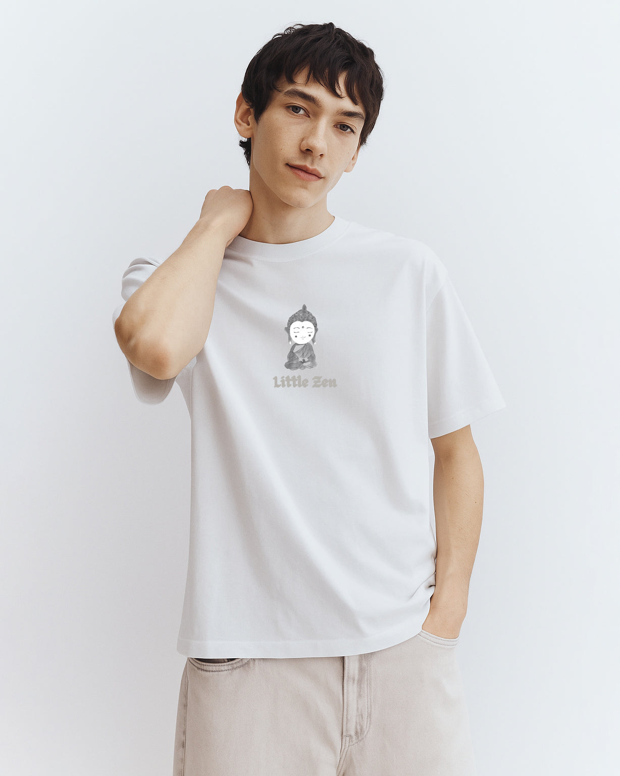 GRPHX GrphX Oversized Cotton T-Shirt – “Little Zen” detail close-up premium streetwear India
