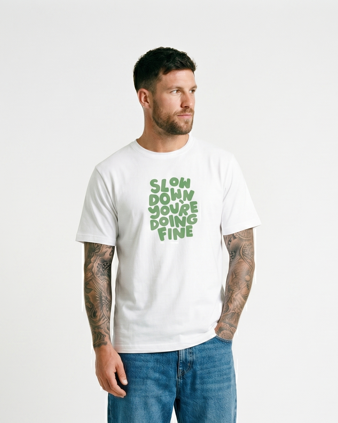 GRPHX Slow Down You're Doing Fine graphic cotton t-shirt India