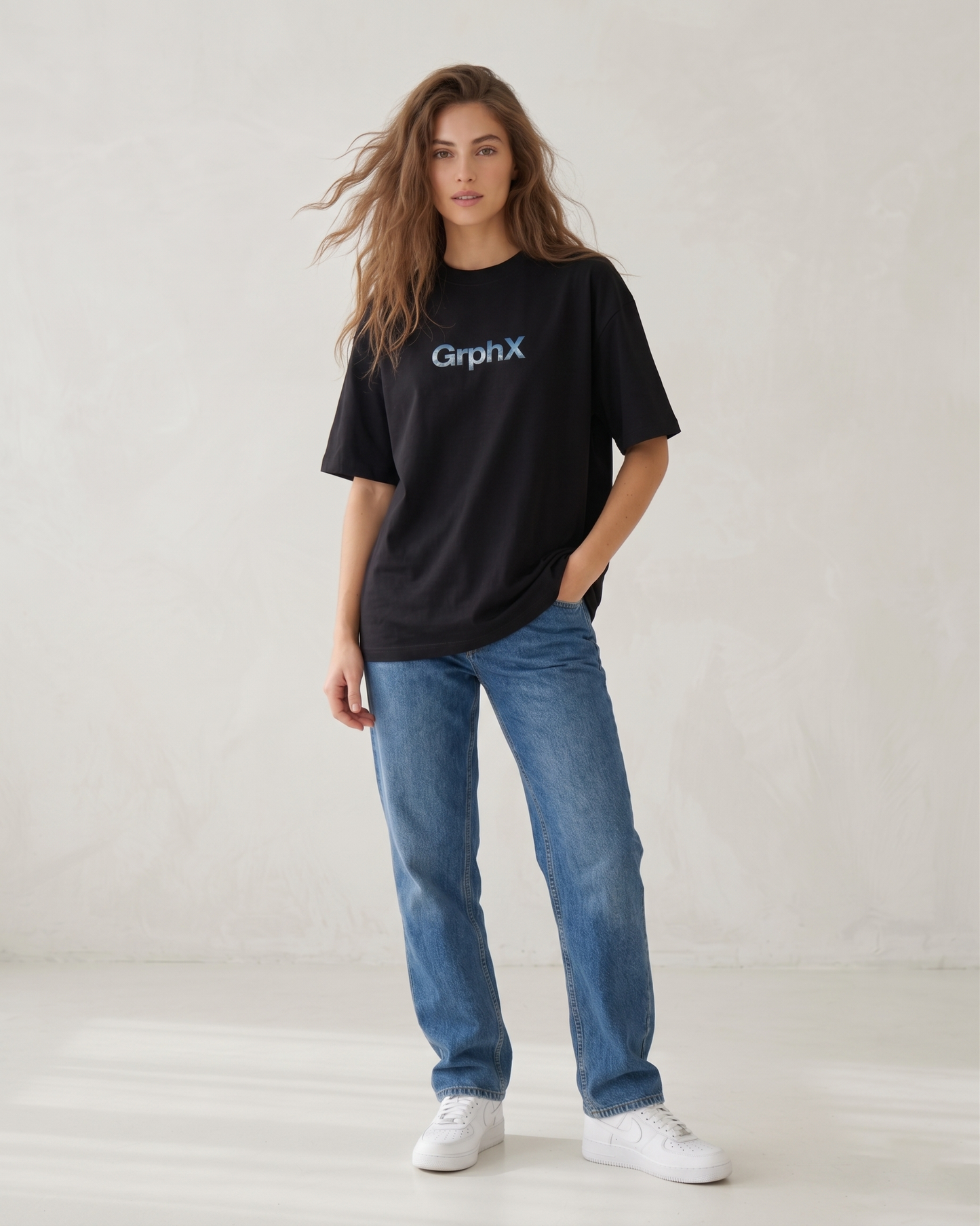 GRPHX Ocean Mode graphic t-shirt – model front view