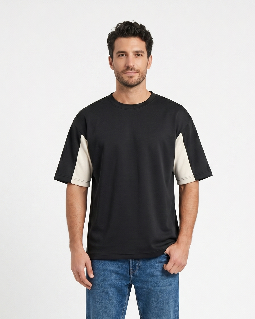 GRPHX Artisan Dual-Tone Premium Heavyweight Oversized T-Shirt front view