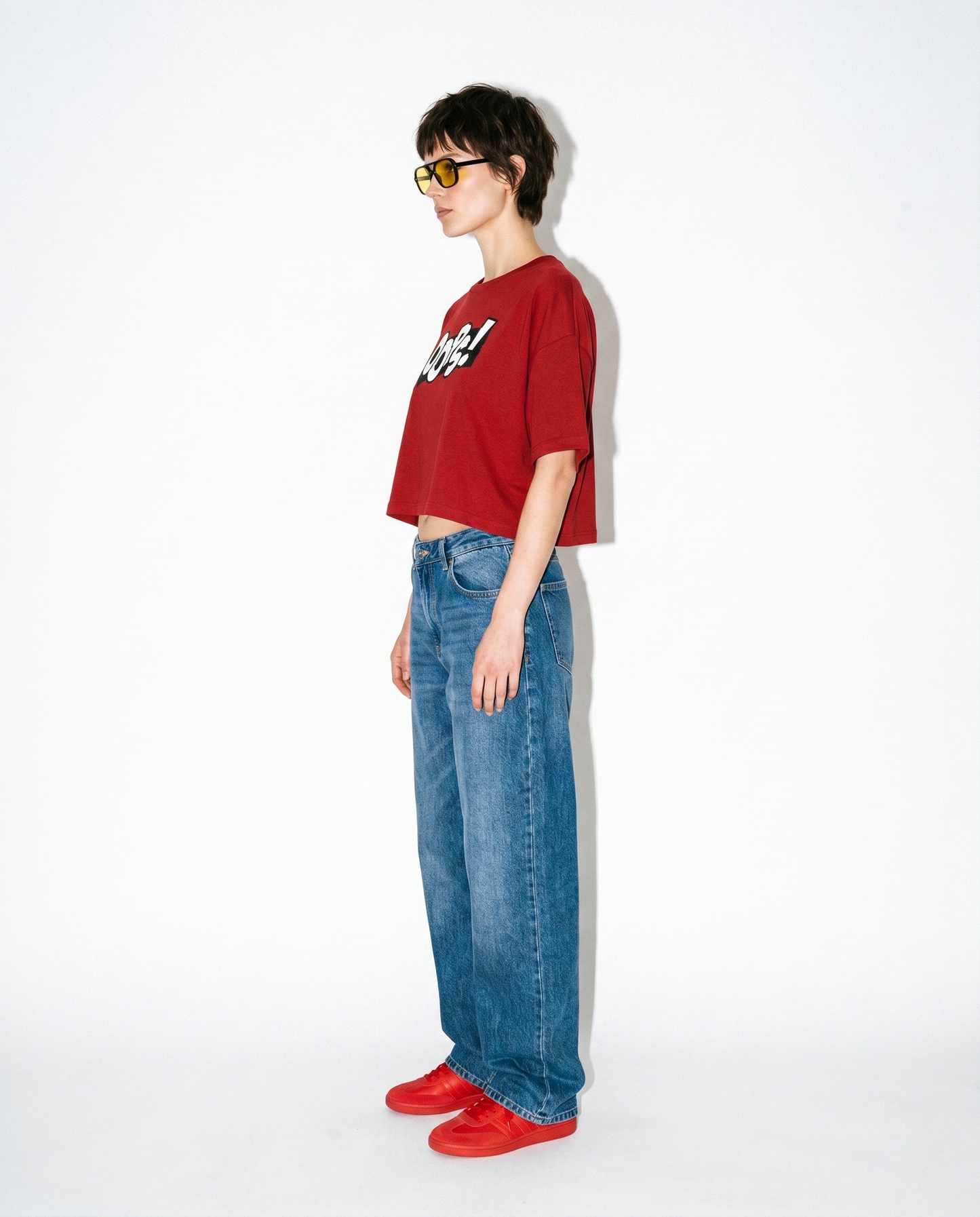 GRPHX Oops graphic crop top India women's streetwear