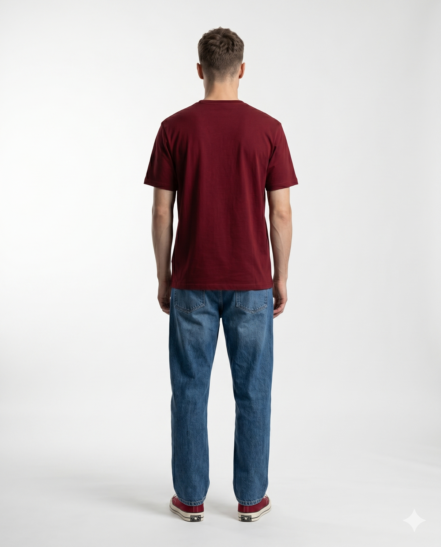 GRPHX Red Flag statement tee back view – minimal print