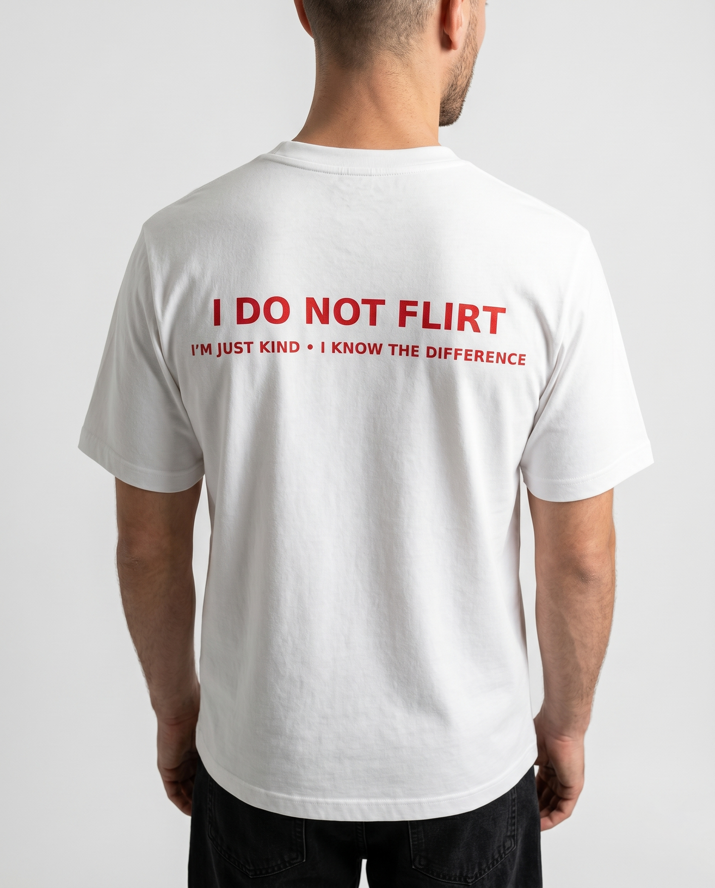 GRPHX I Do Not Flirt funny graphic tee back view