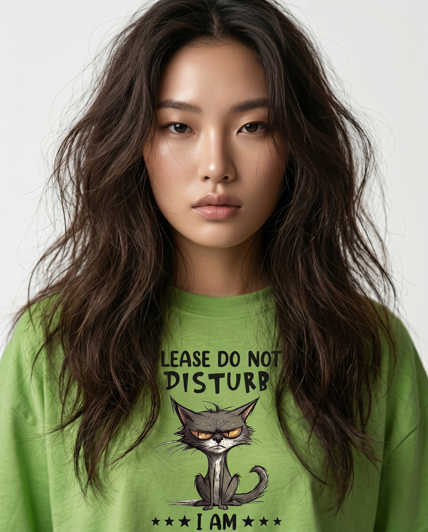 GRPHX Do Not Disturb graphic oversized crop top Close Up