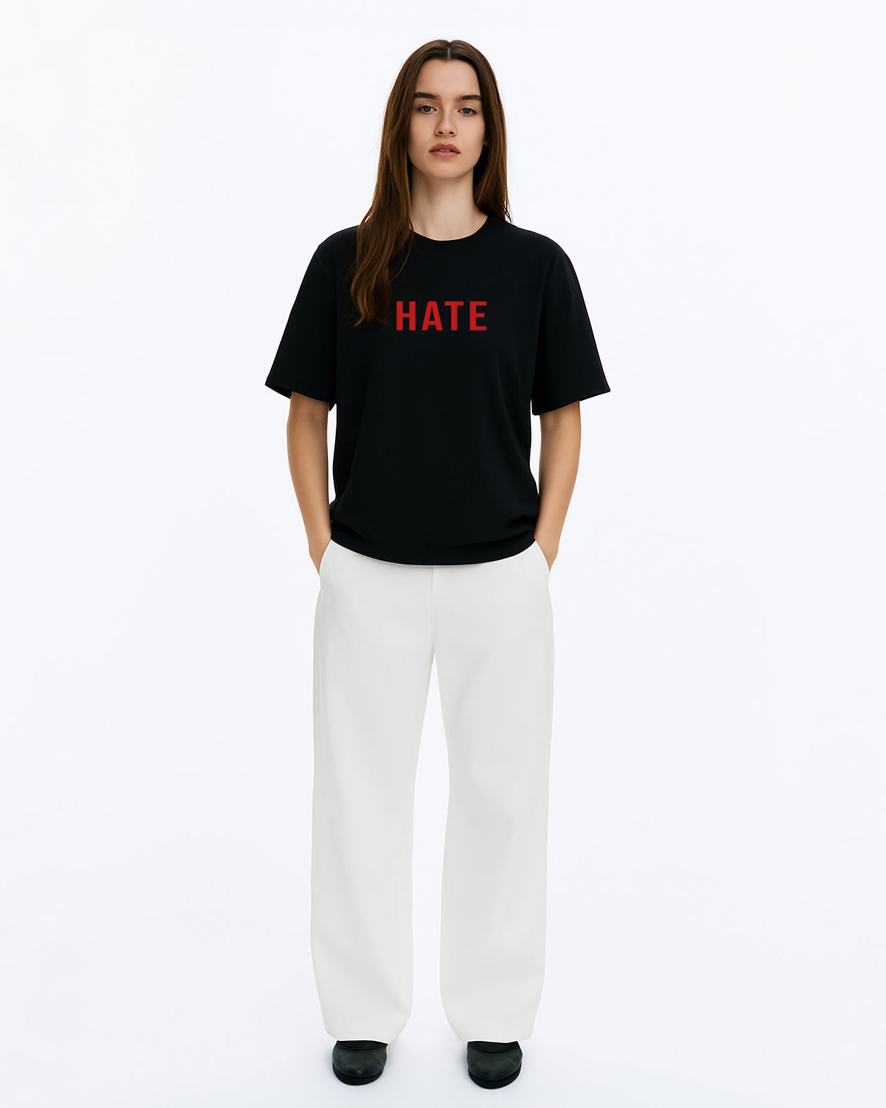 GRPHX Stand Against Hate graphic oversized t-shirt front view