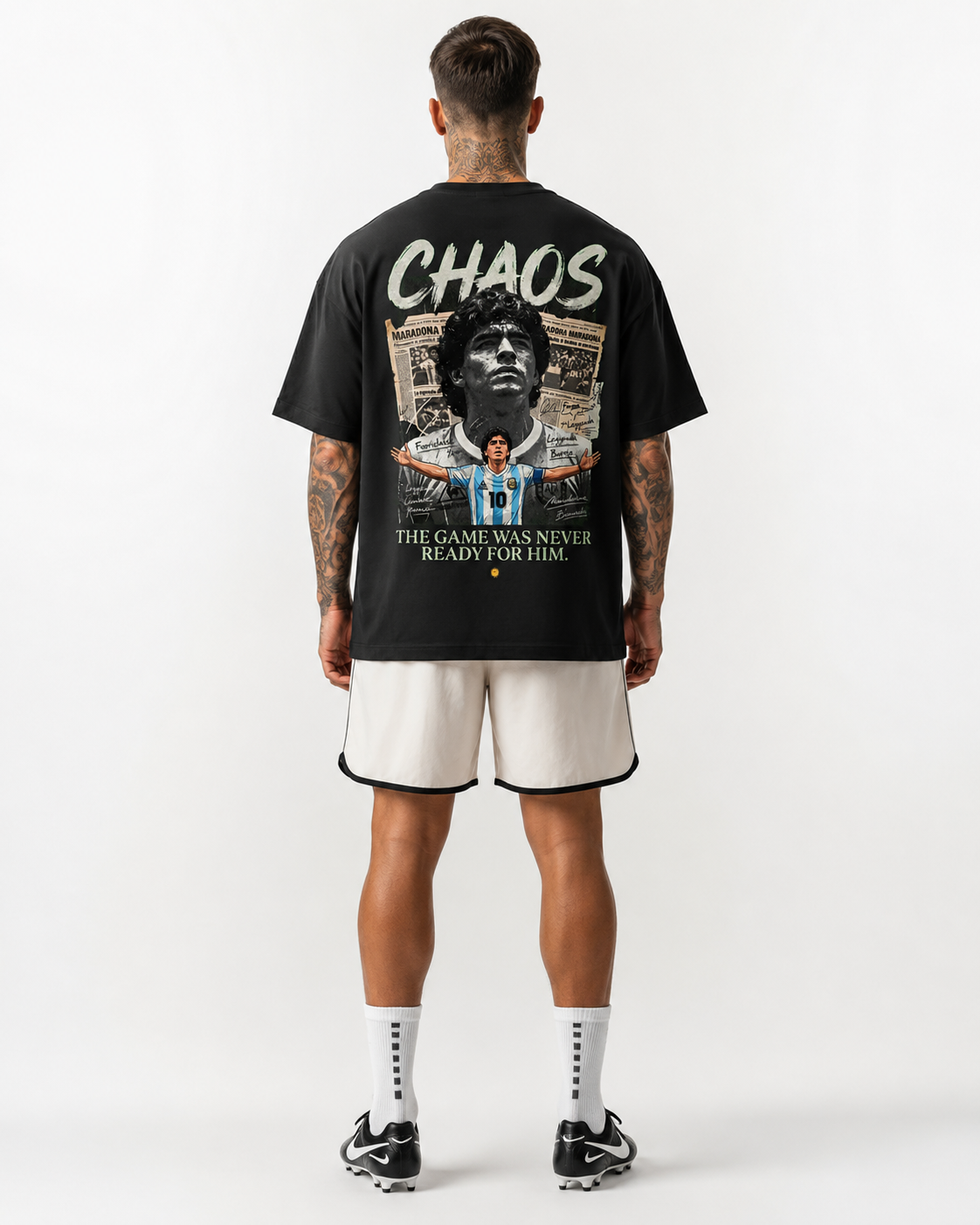 CHAOS "The Game" Heavyweight Terry Tee – Black