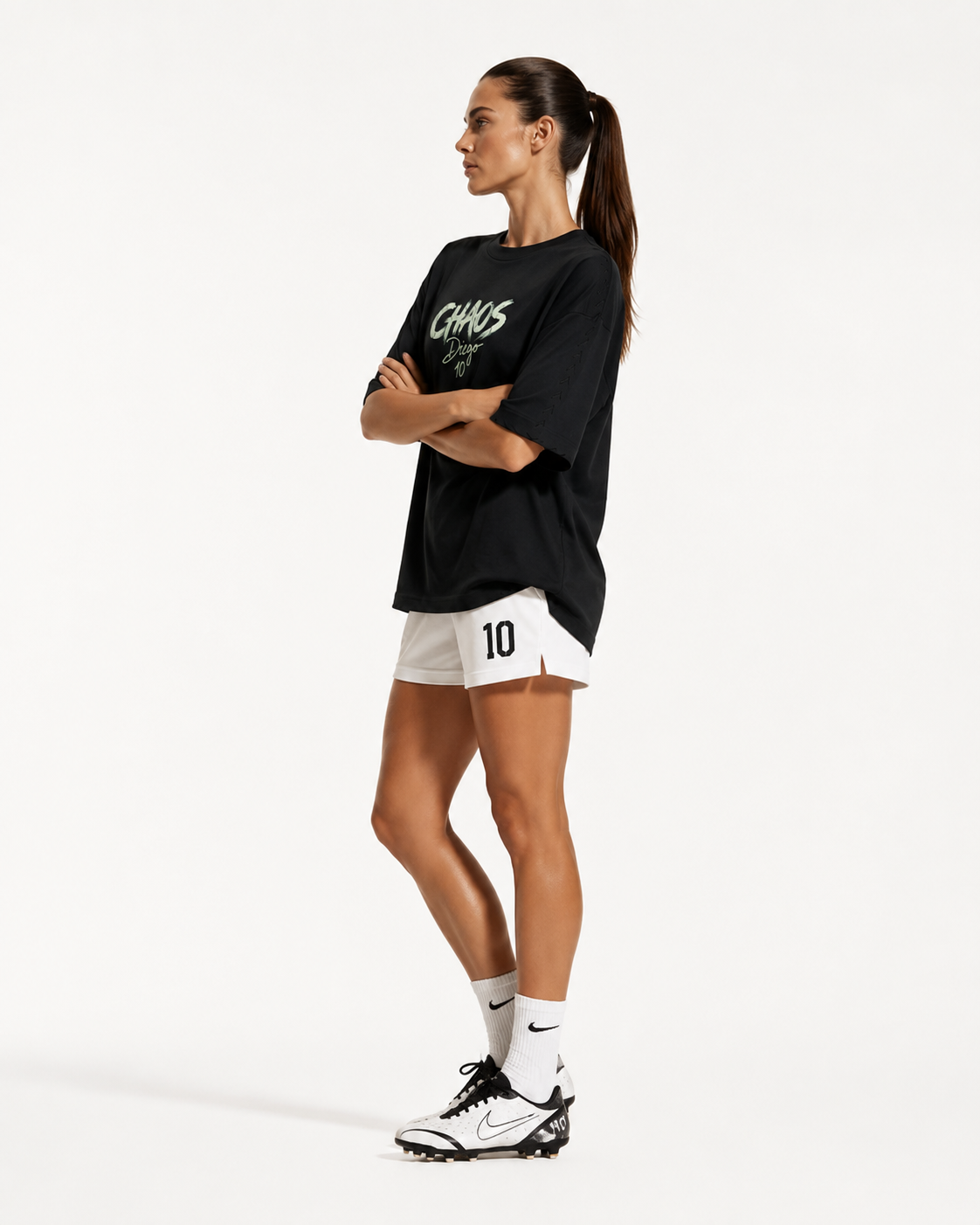 CHAOS "The Game" Heavyweight Terry Tee – Black