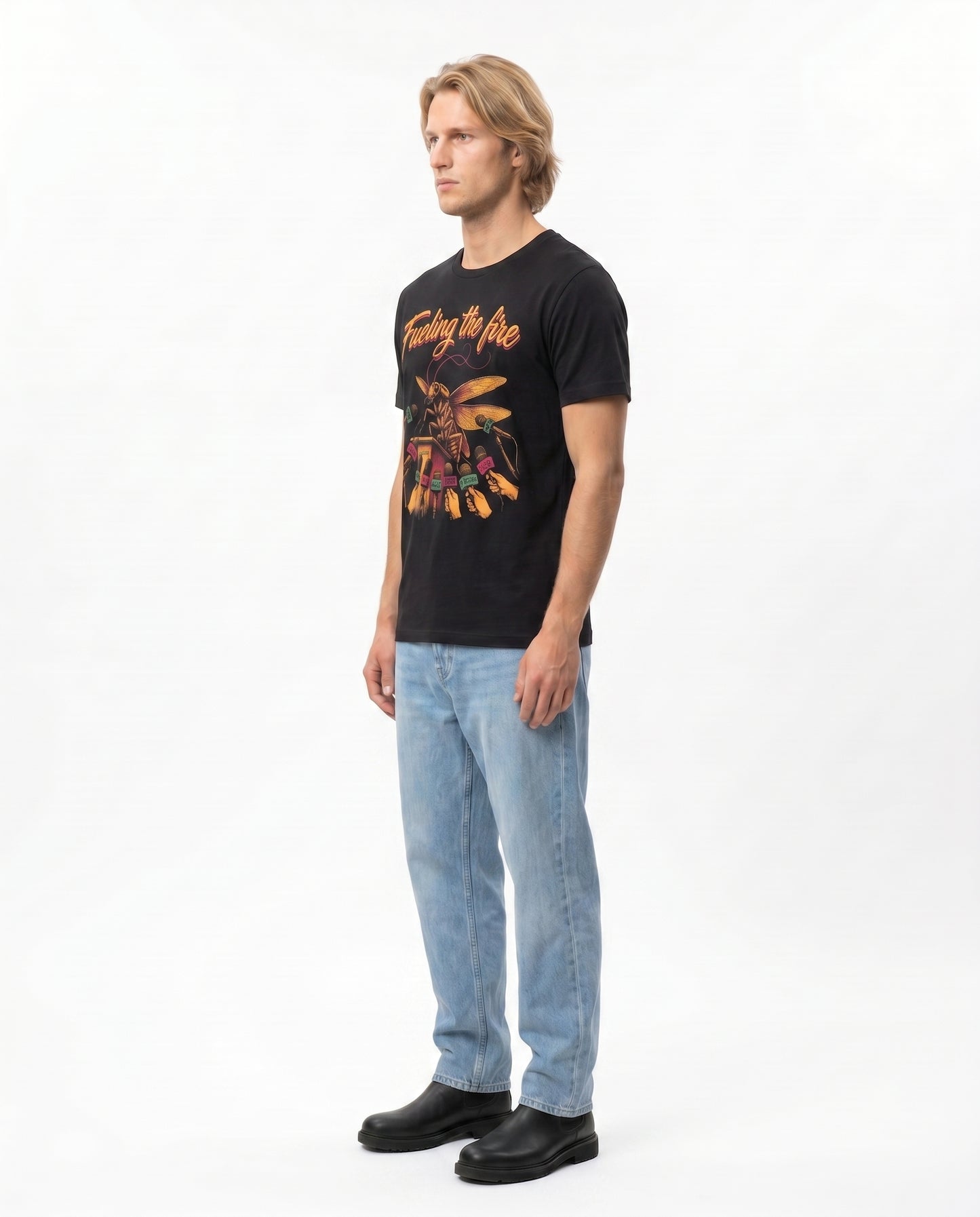 GRPHX "Fueling the Fire" Graphic T-Shirt – Premium Black