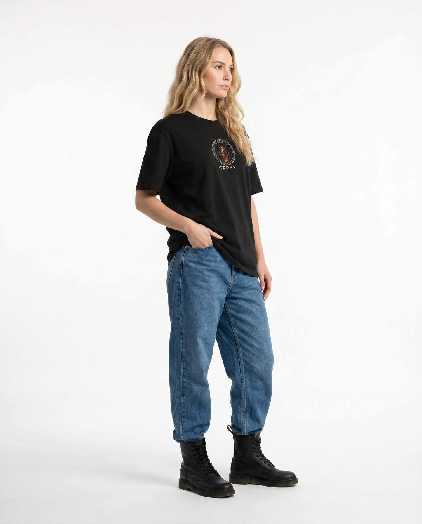 GRPHX Graphic Boxy T-Shirt – "Dancing with Chaos" Edition