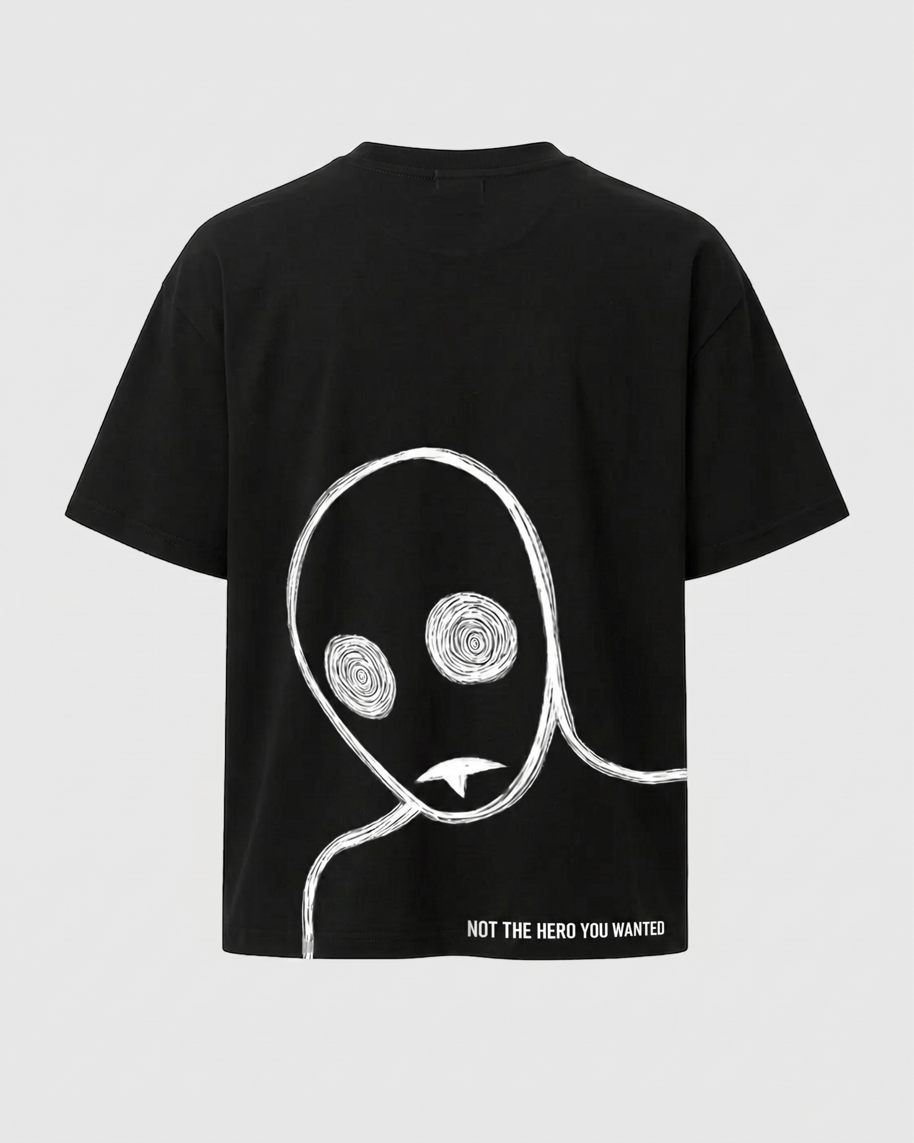 GRPHX Not the Hero villain graphic tee product back view
