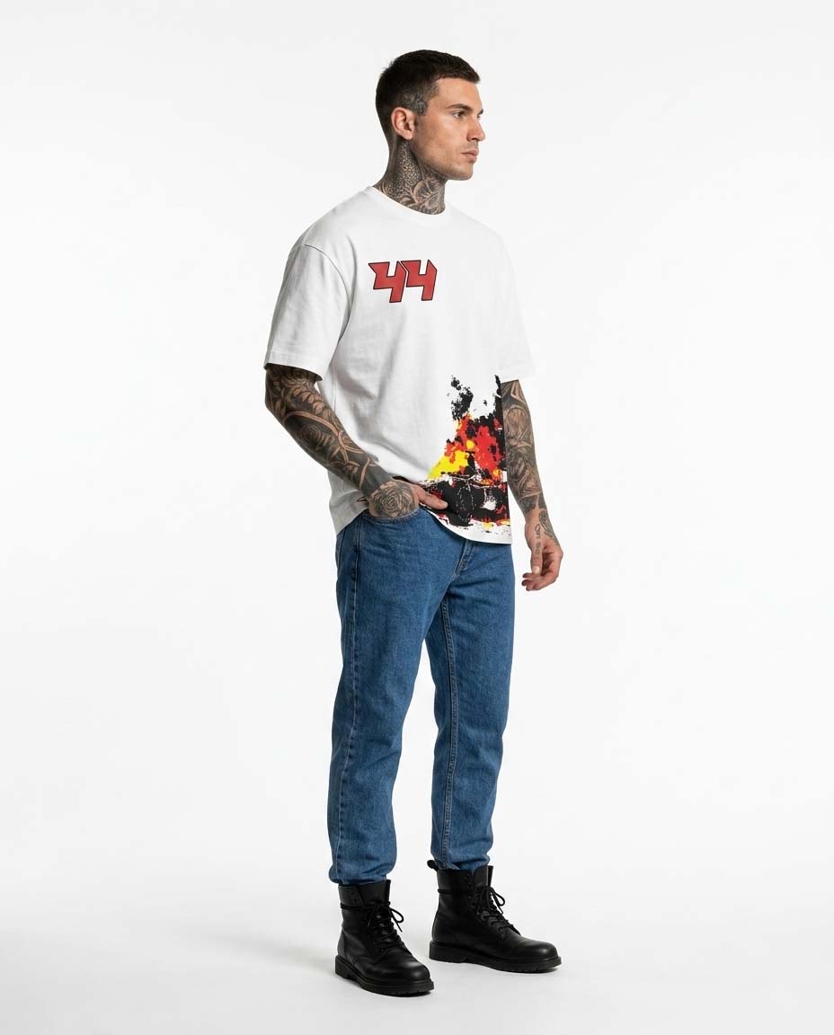 GRPHX F1 44 graphic cotton t-shirt side view model