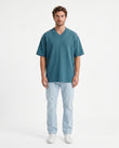 Sea Pine Oversized V-Neck | 280 GSM Cotton Terry