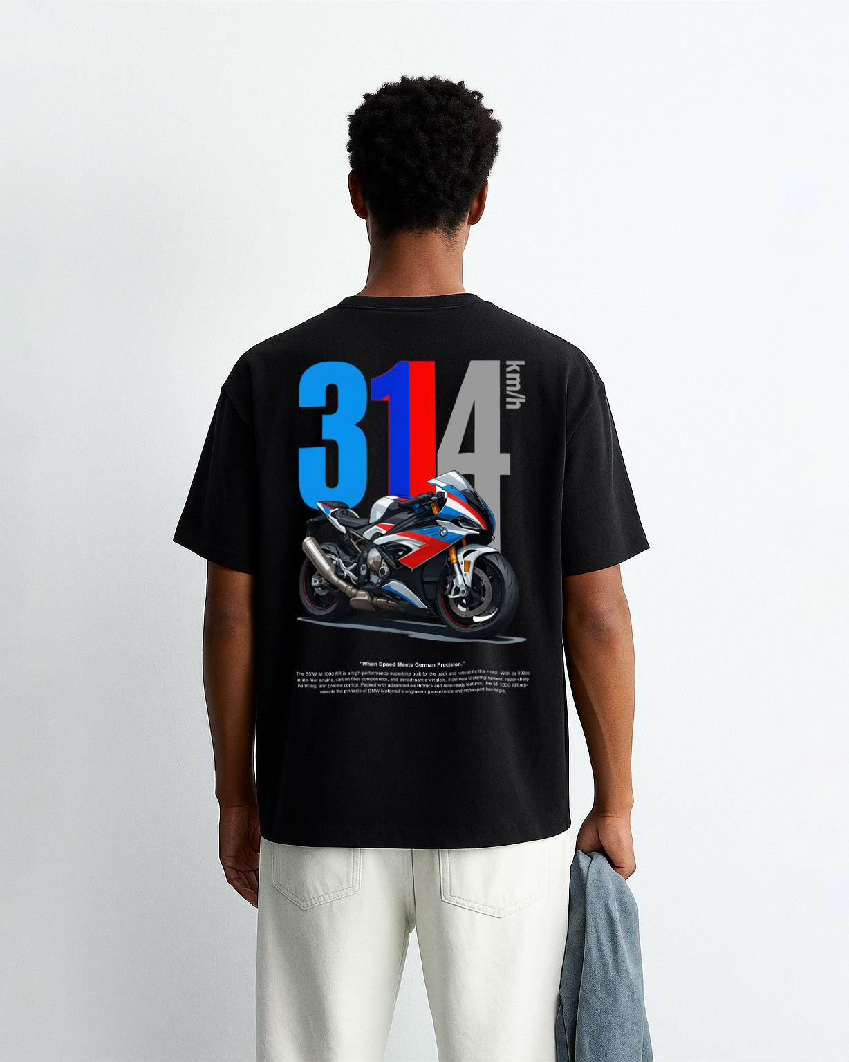 GRPHX BMW M1000RR superbike graphic t-shirt back view