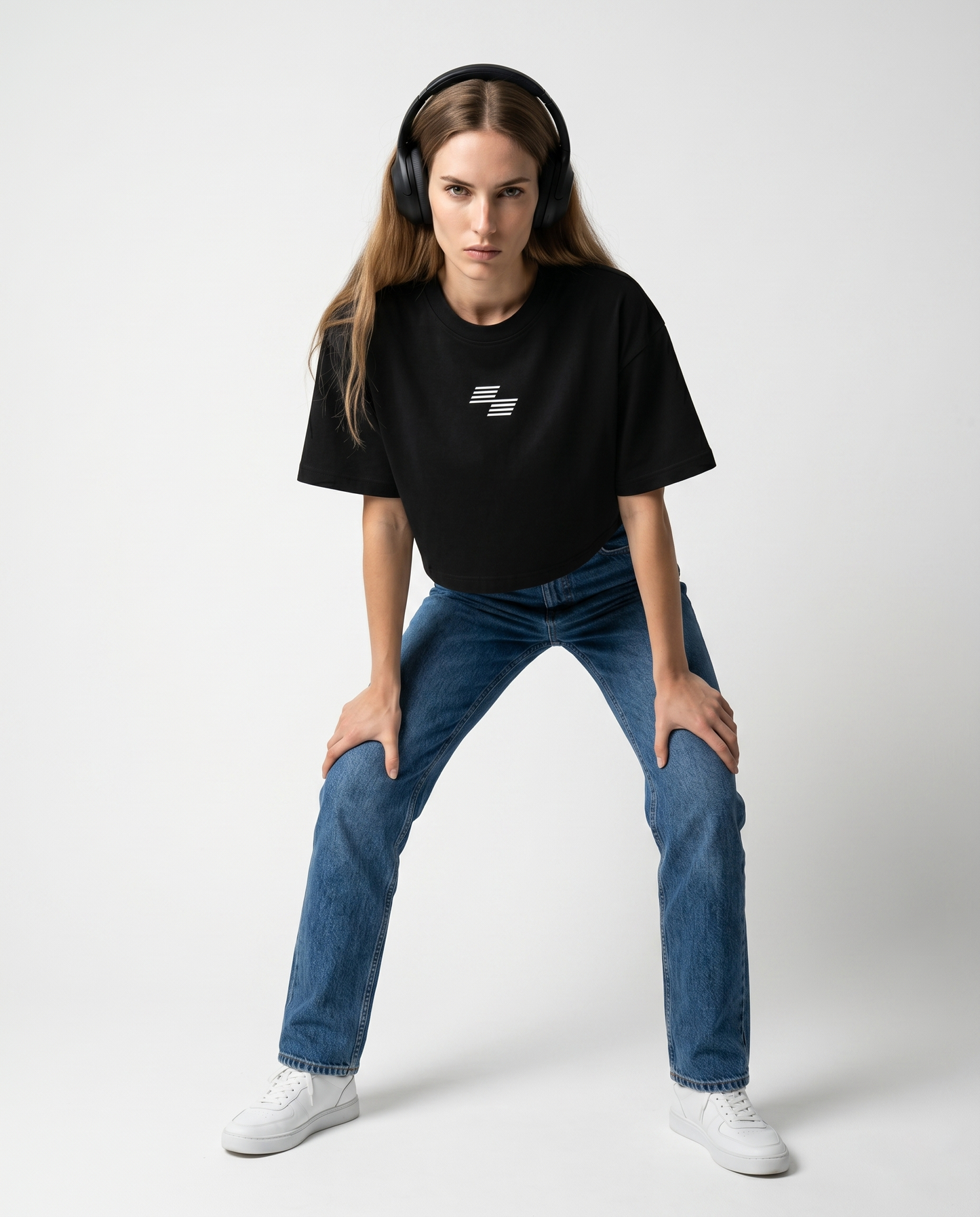 GRPHX Hybrid Athlete gym oversized crop top front view