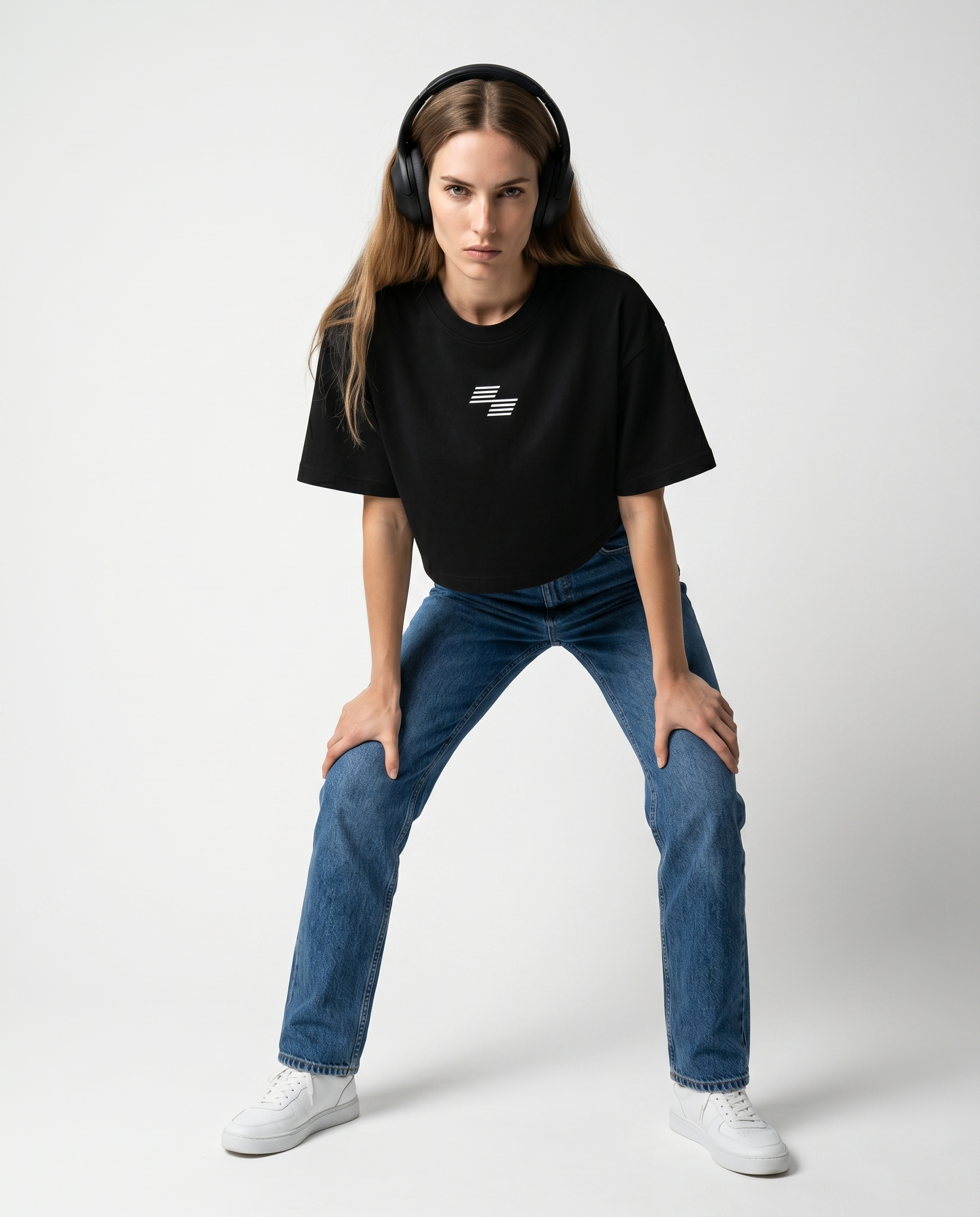 GRPHX Hybrid Athlete gym oversized crop top front view