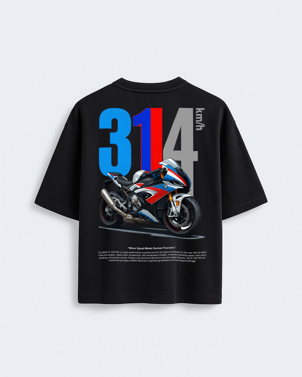 BMW M1000RR Graphic Cotton T-Shirt – Black