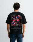 GRPHX Honda FireBlade graphic black oversized t-shirt back view – premium streetwear India