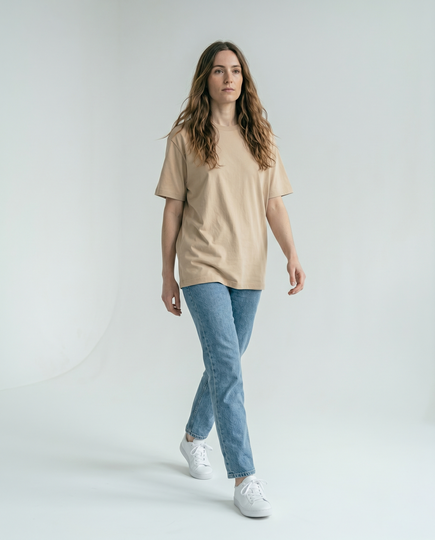 GRPHX Premium Heavyweight Cotton T-Shirt model side view