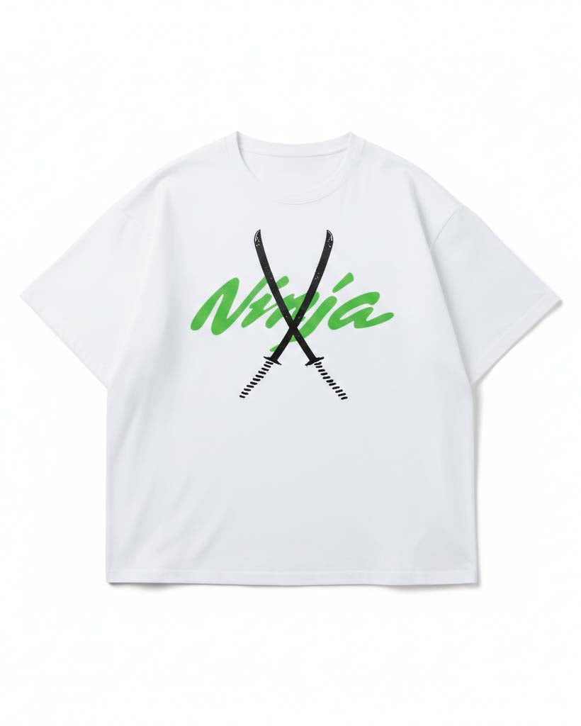 GRPHX Moto-Samurai heavyweight oversized tee side view streetwear