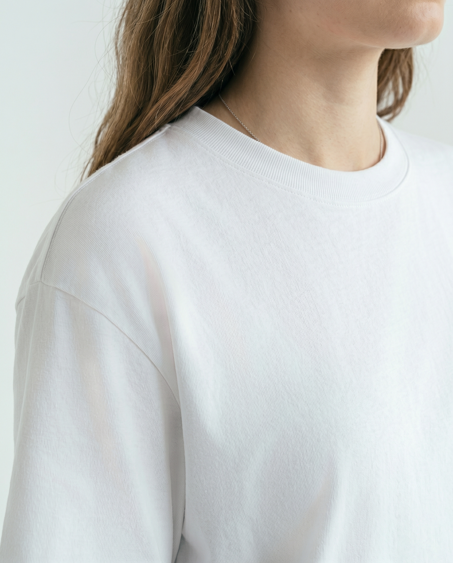 GRPHX Premium Heavyweight Oversized tee detail close-up – drop shoulder fi