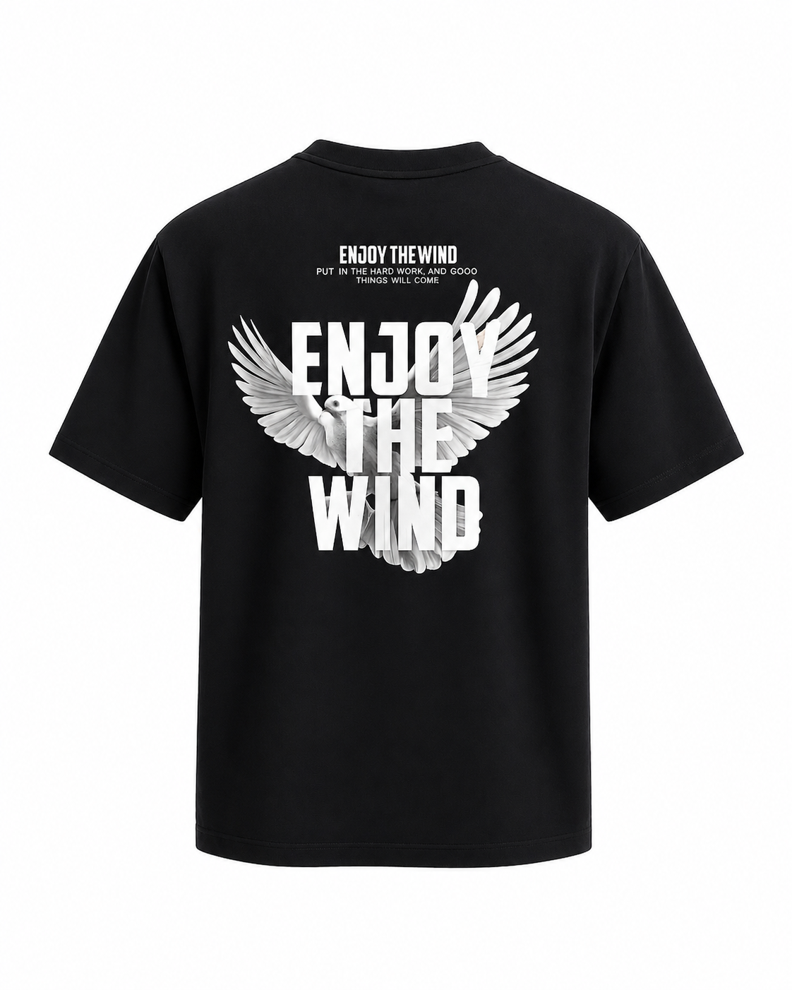 GRPHX Enjoy the Wind tee product  back view – freedom graphic print