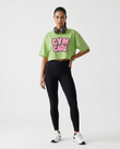 GRPHX GYM GIRL statement oversized crop tee front view