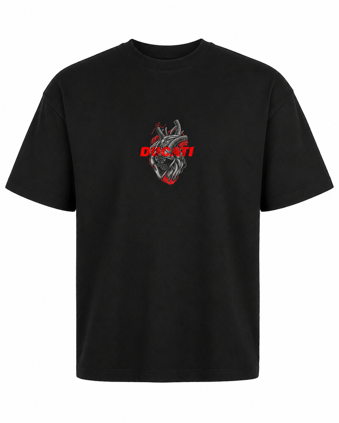 GRPHX Ducati V4S premium cotton t-shirt – flat lay front view