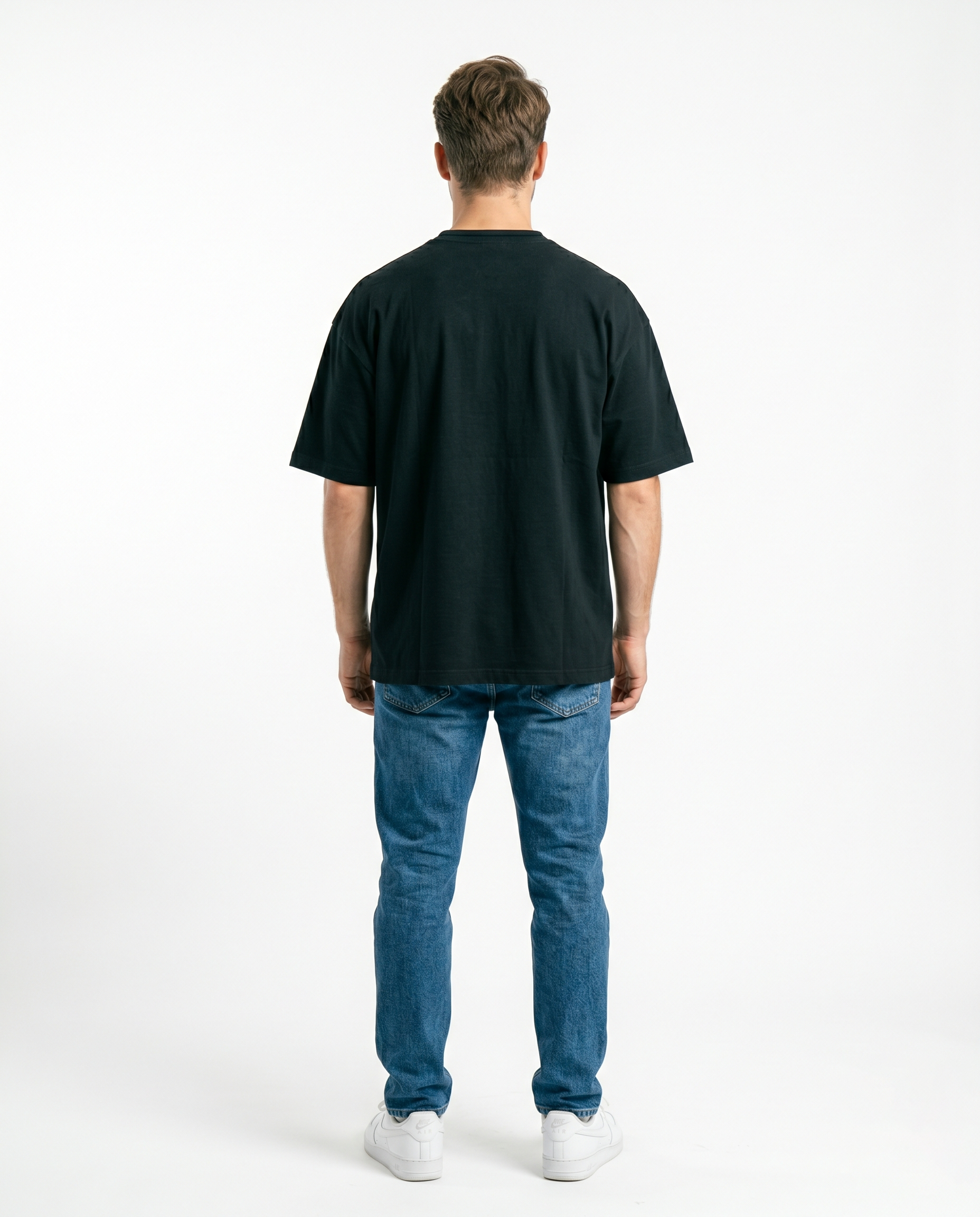 GRPHX Premium Heavyweight oversized tee back view – India streetwear