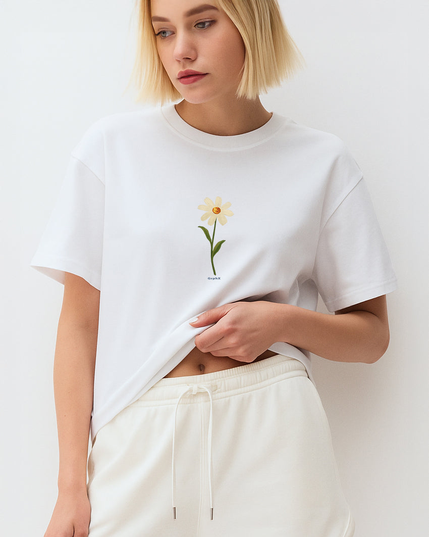 GRPHX Bloom Through Chaos daisy print oversized tee India