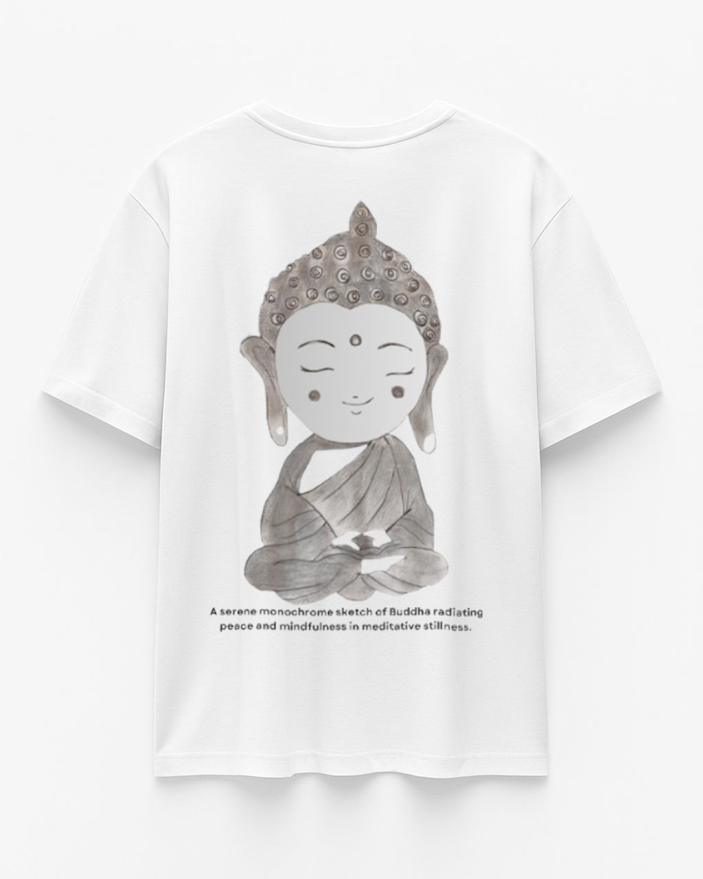 GRPHX Little Zen tee product back view – minimal zen graphic print