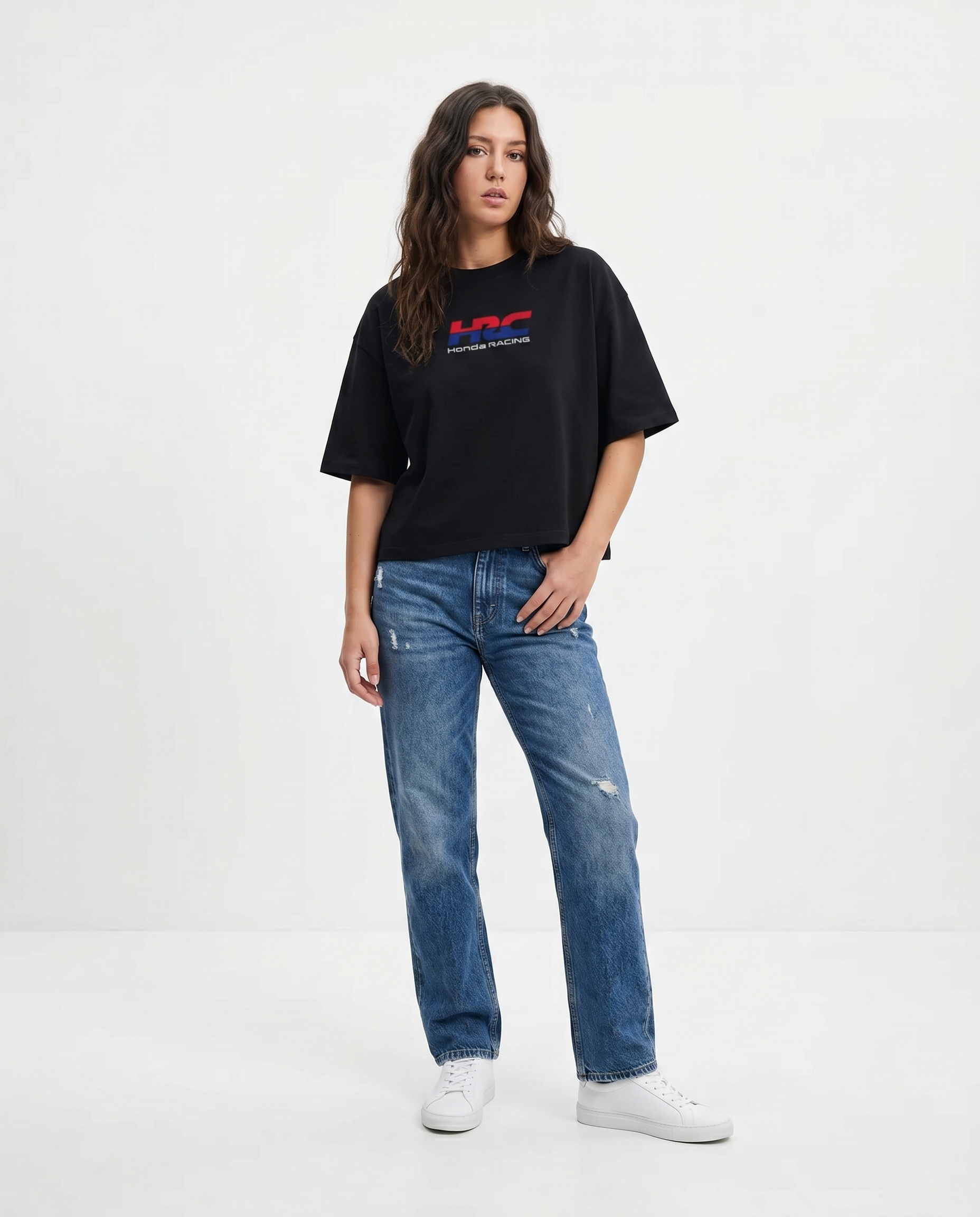 GRPHX Honda FireBlade black oversized t-shirt lifestyle shot