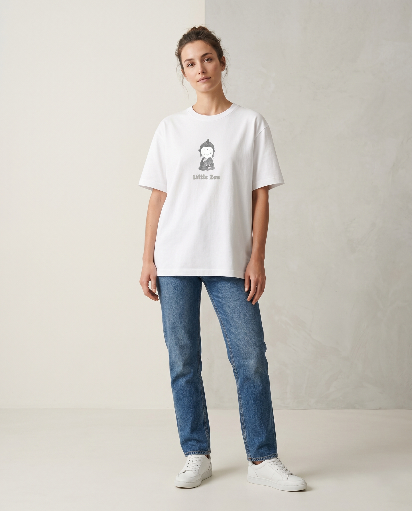 GRPHX Little Zen graphic oversized t-shirt front view
