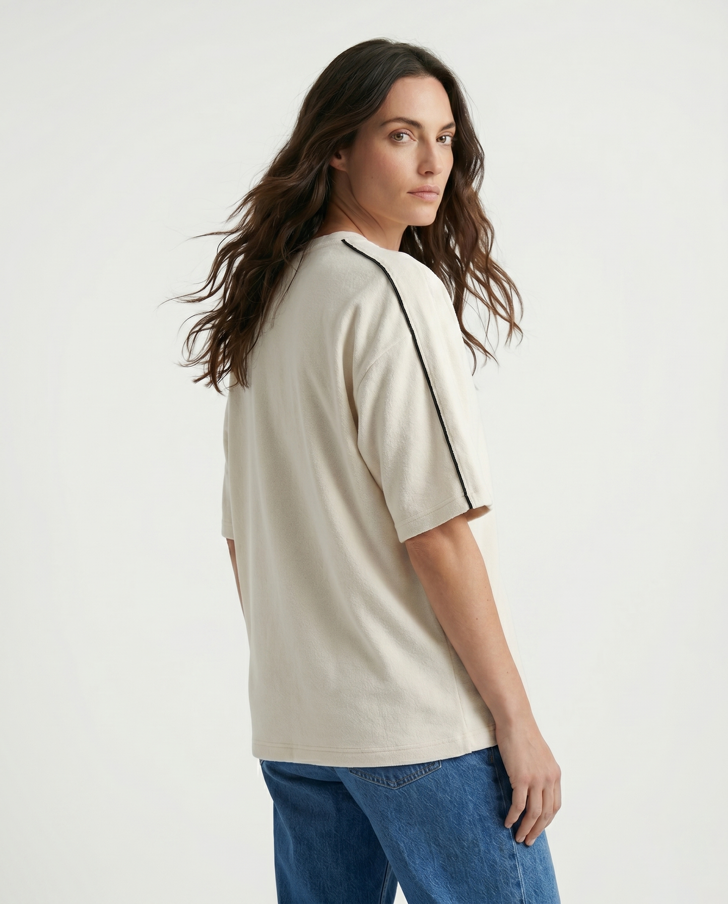 GRPHX Signature Terry Tee back view – heavyweight oversized fit