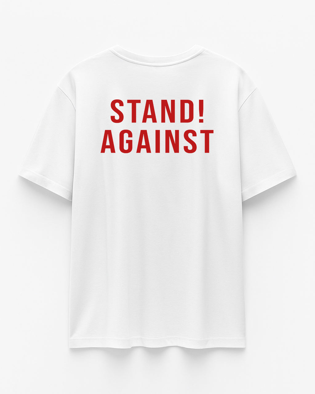 GRPHX Stand Against Hate tee product back view – statement print