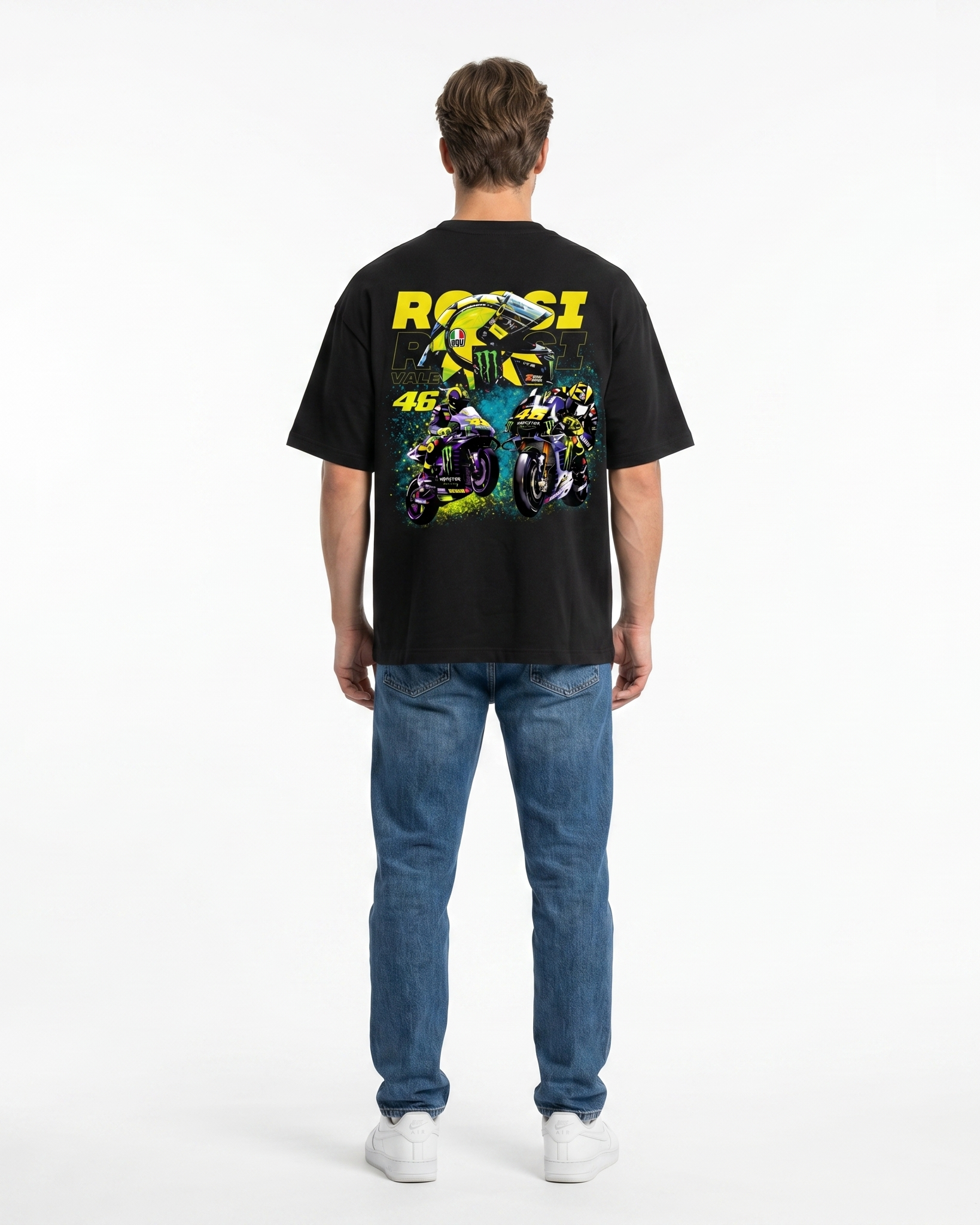GRPHX Valentino Rossi #46 back graphic design – oversized streetwear tee