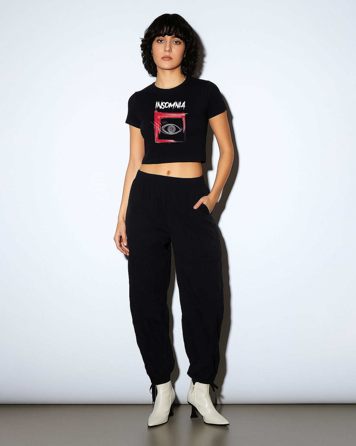 GRPHX Insomnia cotton crop tee India womens streetwear