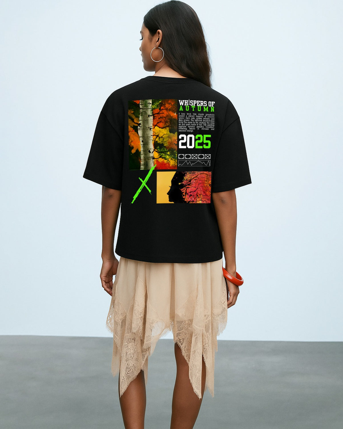 GRPHX Oversized Cotton T-Shirt – Whispers of Autumn