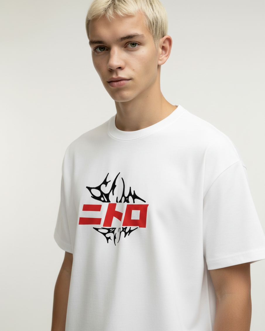 GRPHX Nitro Racing 240 GSM tee side view – relaxed fit
