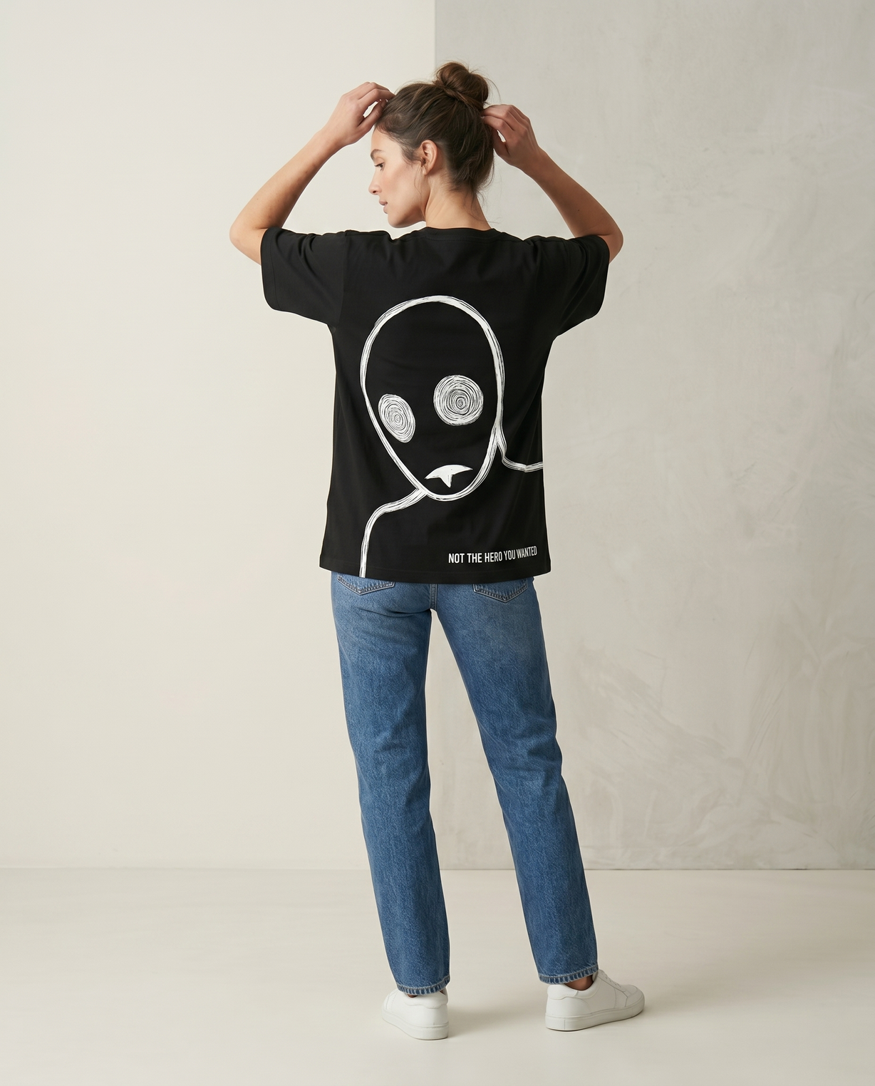 GRPHX Oversized Cotton T-Shirt – “Not the Hero” Villain Edition