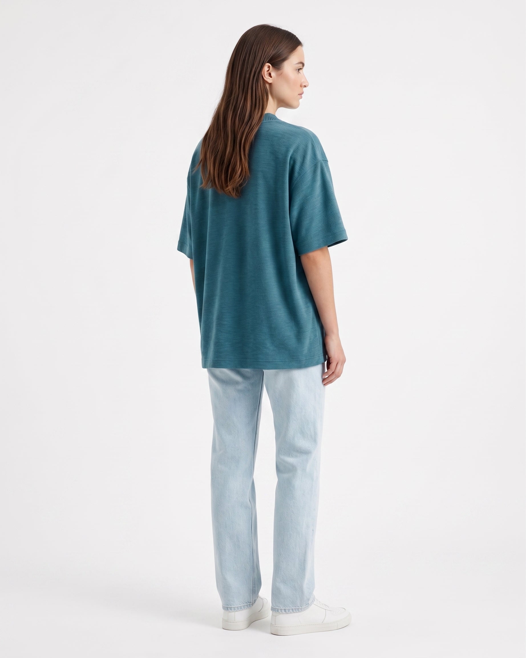 Sea Pine Oversized V-Neck | 280 GSM Cotton Terry
