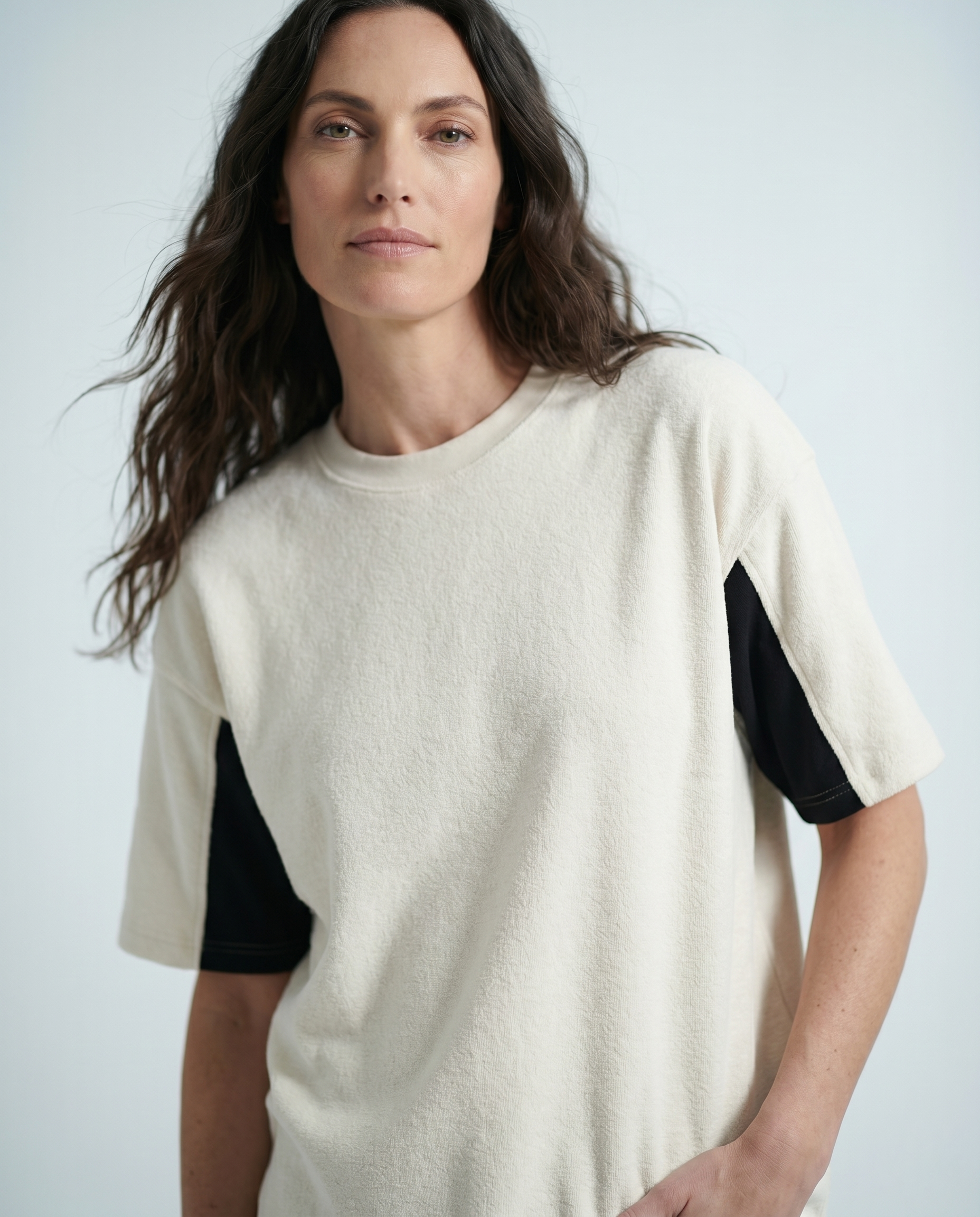 GRPHX GRPHX Artisan Premium Heavyweight Oversized Tee | Dual-Tone Urban Essential - White variant view premium streetwear India