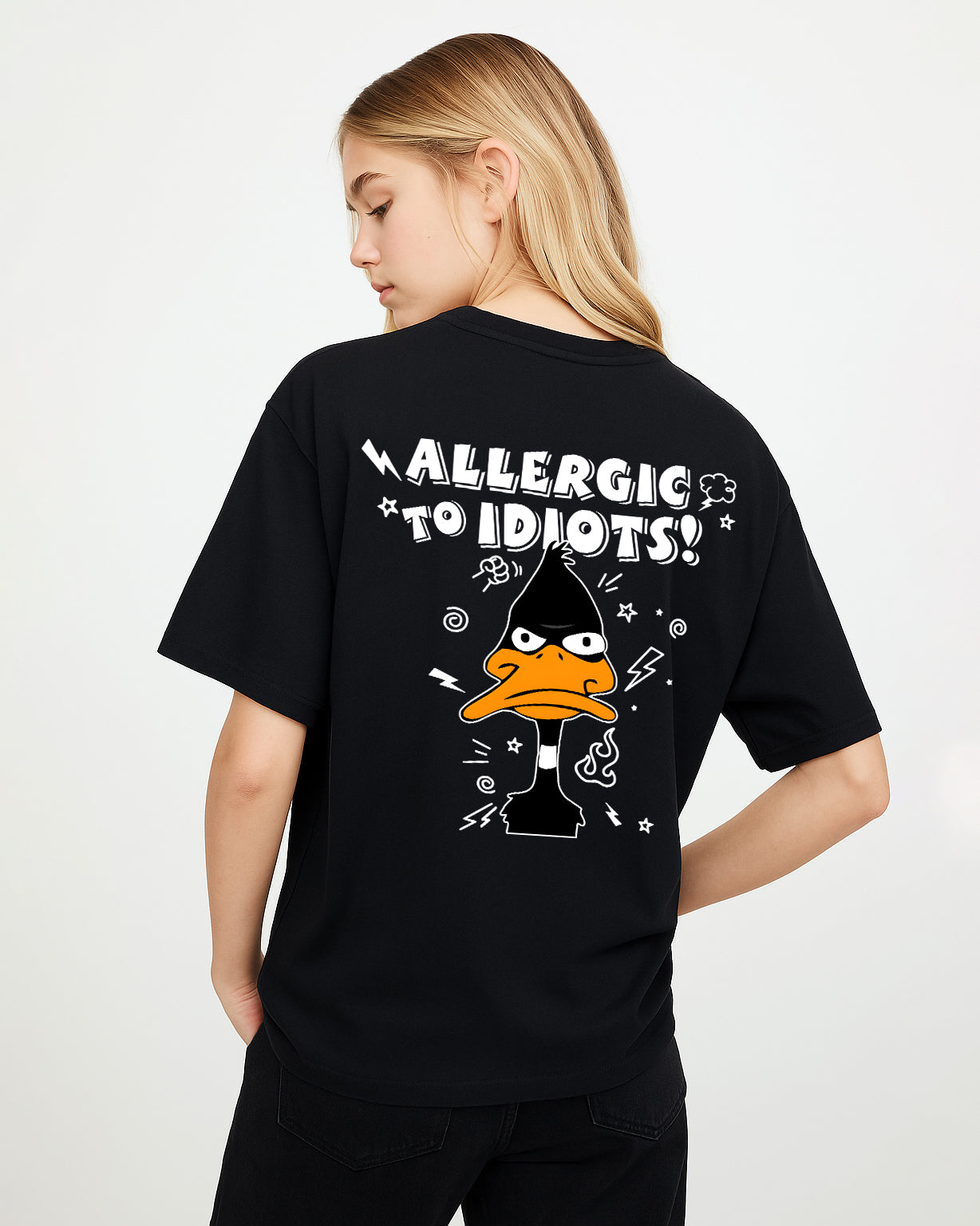 GRPHX What The Duck funny graphic tee back view