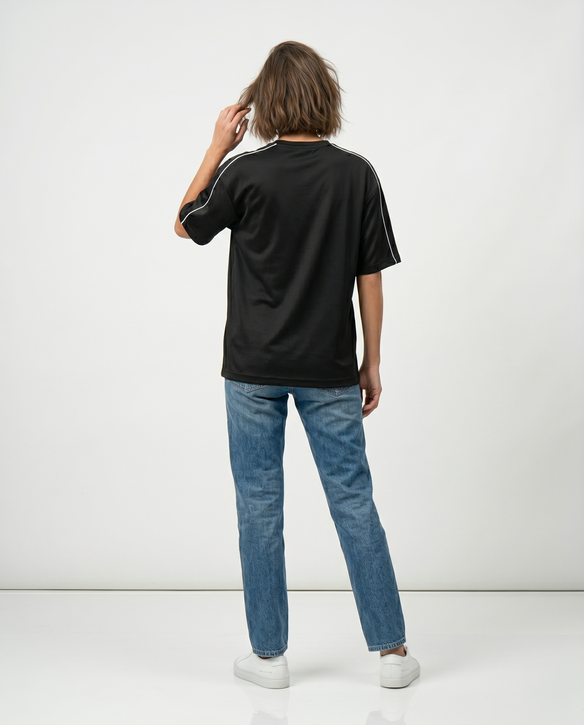 GRPHX Signature Terry Tee  back view – heavyweight oversized fit
