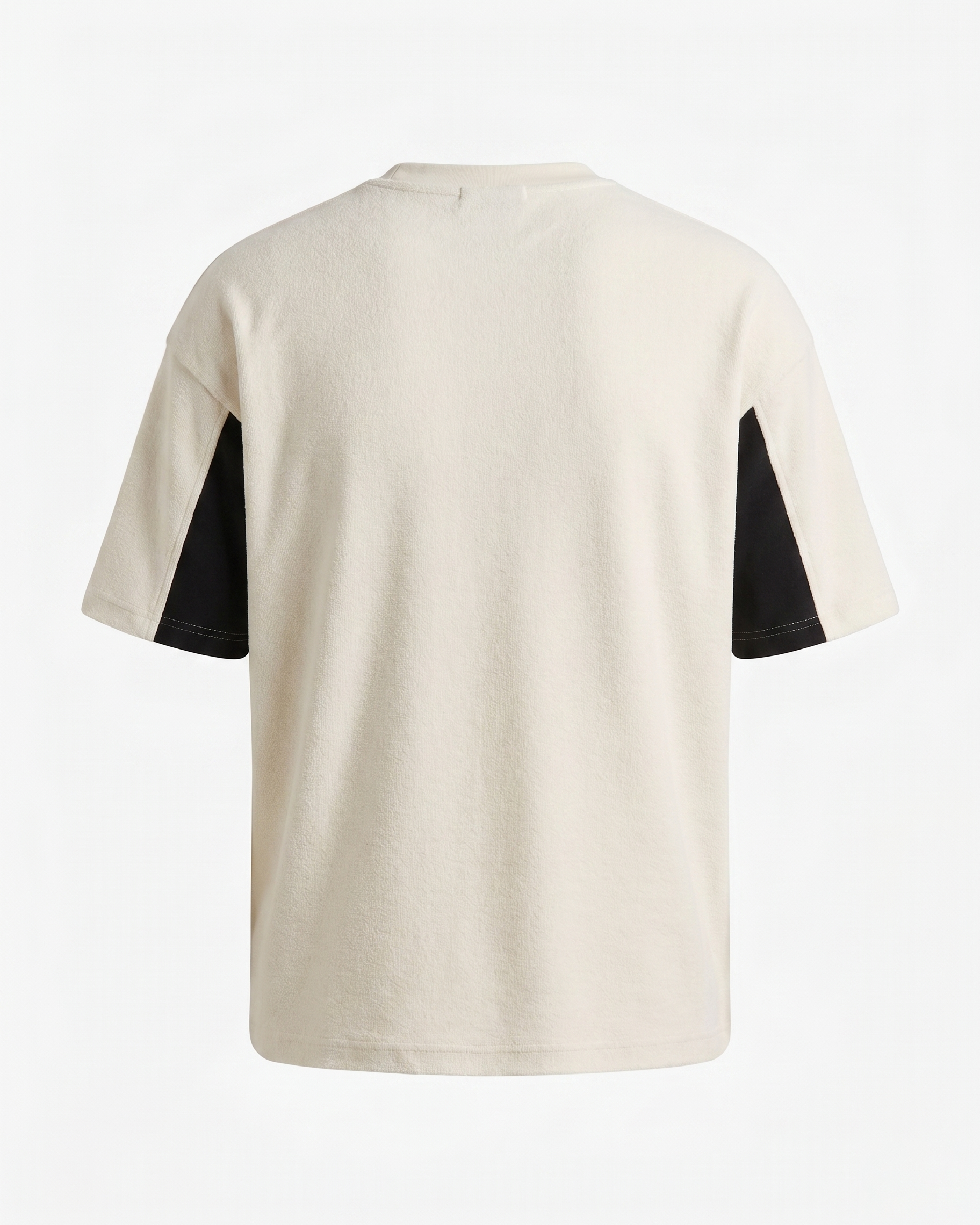 GRPHX GRPHX Artisan Premium Heavyweight Oversized Tee | Dual-Tone Urban Essential - White model wearing premium streetwear India