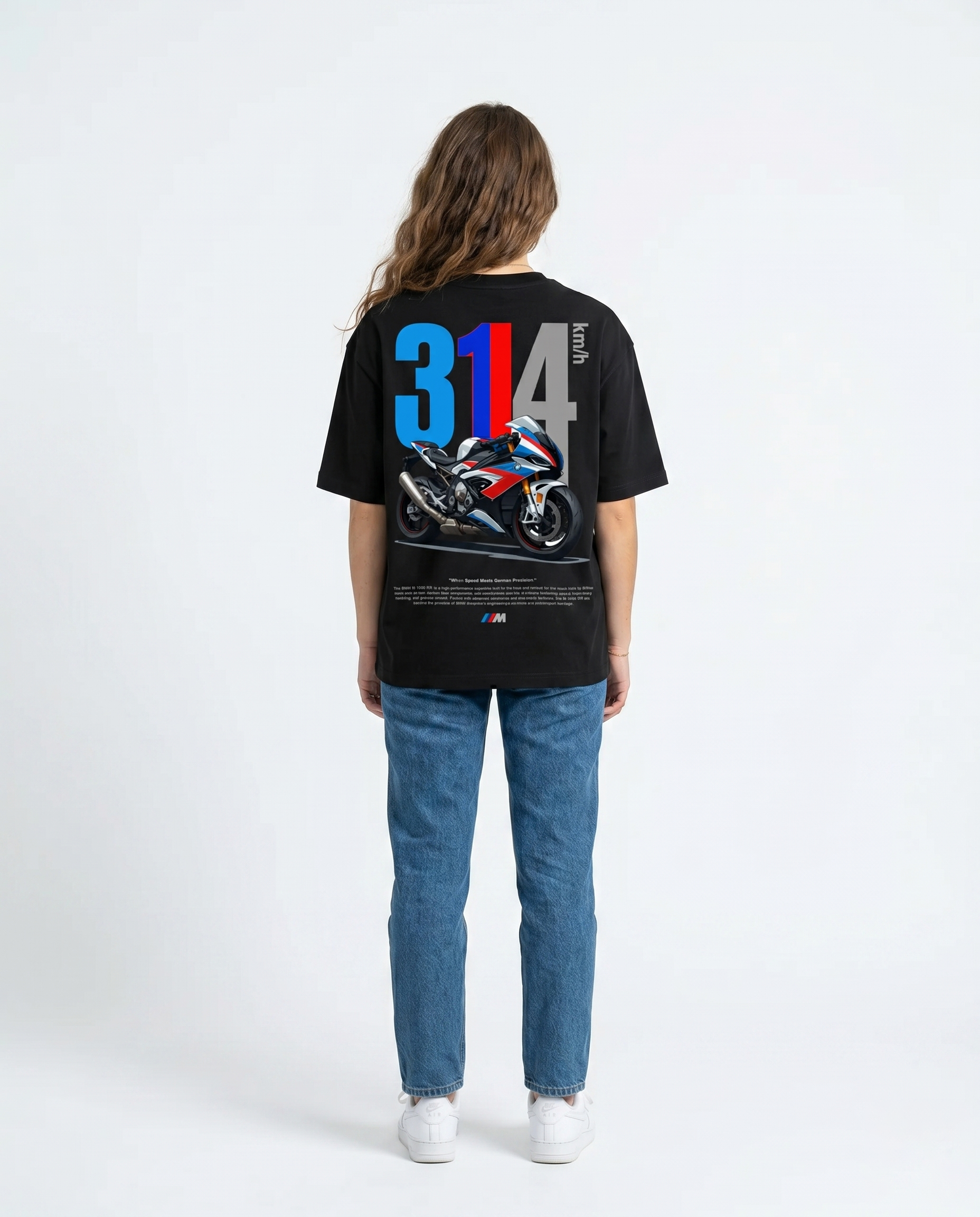 GRPHX BMW M1000RR superbike graphic t-shirt back view